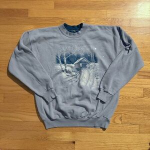 Blue Winter Scene Sweat Shirt